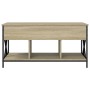 Mesa de centro madera ingeniería metal roble Sonoma 100x55x50cm de , Mesas de centro - Ref: Foro24-845337, Precio: 114,65 €, ...