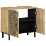 Badezimmer-Waschbeckenschrank aus massivem Akazienholz, 62 x 33 x 58 cm von , Badezimmerwaschtische - Ref: Foro24-358231, Pre...