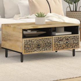 Mesa de centro de madera maciza mango 80x54x40 cm de , Mesas de centro - Ref: Foro24-358225, Precio: 154,99 €, Descuento: %