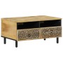 Solid mango wood coffee table 80x54x40 cm by , Coffee table - Ref: Foro24-358225, Price: 154,99 €, Discount: %