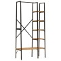 Solid wood and iron clothes rack with wheels, 90x40x190 cm, made of mango wood. by , Hat and coat racks - Ref: Foro24-358577,...