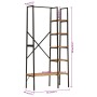 Solid wood and iron clothes rack with wheels, 90x40x190 cm, made of mango wood. by , Hat and coat racks - Ref: Foro24-358577,...