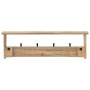 Wall-mounted coat rack with 4 solid mango wood hooks by , Hat and coat racks - Ref: Foro24-358956, Price: 59,60 €, Discount: %