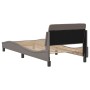 Estructura de cama con cabecero de tela gris taupe 80x200 cm de , Camas y somieres - Ref: Foro24-373069, Precio: 113,99 €, De...