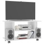 White engineered wood TV cabinet with wheels 80x40x45 cm by vidaXL, TV Furniture - Ref: Foro24-800189, Price: 55,71 €, Discou...