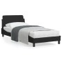 Estructura de cama con cabecero de terciopelo negro 80x200 cm de , Camas y somieres - Ref: Foro24-373074, Precio: 104,62 €, D...