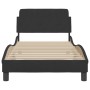 Estructura de cama con cabecero de terciopelo negro 80x200 cm de , Camas y somieres - Ref: Foro24-373074, Precio: 104,62 €, D...