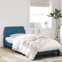 Bed frame with blue velvet headboard 80x200 cm by , Beds and slatted bases - Ref: Foro24-373076, Price: 128,32 €, Discount: %