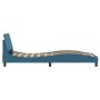 Bed frame with blue velvet headboard 80x200 cm by , Beds and slatted bases - Ref: Foro24-373076, Price: 128,32 €, Discount: %