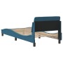 Bed frame with blue velvet headboard 80x200 cm by , Beds and slatted bases - Ref: Foro24-373076, Price: 128,32 €, Discount: %