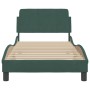 Estructura cama con cabecero terciopelo verde oscuro 90x190 cm de , Camas y somieres - Ref: Foro24-373095, Precio: 128,77 €, ...