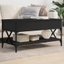 Engineered wood and black metal coffee table 100x50x50 cm by , Coffee table - Ref: Foro24-845356, Price: 80,57 €, Discount: %