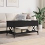 Engineered wood and black metal coffee table 100x50x50 cm by , Coffee table - Ref: Foro24-845356, Price: 80,57 €, Discount: %