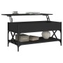 Engineered wood and black metal coffee table 100x50x50 cm by , Coffee table - Ref: Foro24-845356, Price: 80,57 €, Discount: %