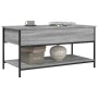 Engineered wood and gray Sonoma metal coffee table, 100x50x50 cm by , Coffee table - Ref: Foro24-845349, Price: 63,99 €, Disc...