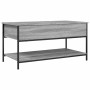 Engineered wood and gray Sonoma metal coffee table, 100x50x50 cm by , Coffee table - Ref: Foro24-845349, Price: 63,99 €, Disc...