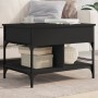 Engineered wood and black metal coffee table 70x50x50 cm by , Coffee table - Ref: Foro24-845361, Price: 67,74 €, Discount: %