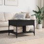 Engineered wood and black metal coffee table 70x50x50 cm by , Coffee table - Ref: Foro24-845361, Price: 67,74 €, Discount: %