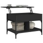 Mesa de centro madera de ingeniería y metal negro 70x50x50 cm de , Mesas de centro - Ref: Foro24-845361, Precio: 67,74 €, Des...