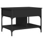 Mesa de centro madera de ingeniería y metal negro 70x50x50 cm de , Mesas de centro - Ref: Foro24-845361, Precio: 67,74 €, Des...