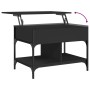 Engineered wood and black metal coffee table 70x50x50 cm by , Coffee table - Ref: Foro24-845361, Price: 67,74 €, Discount: %