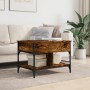 Engineered wood and metal oak smoke coffee table 70x50x50 cm by , Coffee table - Ref: Foro24-845363, Price: 65,95 €, Discount: %