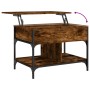 Engineered wood and metal oak smoke coffee table 70x50x50 cm by , Coffee table - Ref: Foro24-845363, Price: 65,95 €, Discount: %