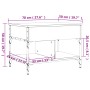 Mesa de centro madera ingeniería metal roble humo 70x50x50 cm de , Mesas de centro - Ref: Foro24-845363, Precio: 65,95 €, Des...