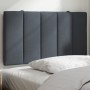 Cabecero de cama acolchado terciopelo gris oscuro 90 cm de , Cabeceros y pies de cama - Ref: Foro24-374650, Precio: 44,99 €, ...