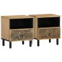 Bedside tables 2 units solid mango wood 40x33x46 cm by , Nightstands - Ref: Foro24-358219, Price: 146,89 €, Discount: %