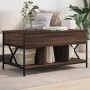 Mesa de centro madera ingeniería metal roble marrón 100x55x50cm de , Mesas de centro - Ref: Foro24-845340, Precio: 84,53 €, D...