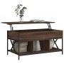 Mesa de centro madera ingeniería metal roble marrón 100x55x50cm de , Mesas de centro - Ref: Foro24-845340, Precio: 84,53 €, D...