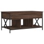 Mesa de centro madera ingeniería metal roble marrón 100x55x50cm de , Mesas de centro - Ref: Foro24-845340, Precio: 84,53 €, D...