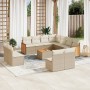 12-teiliges Gartensofa-Set und braune synthetische Rattankissen von , Gartensets - Ref: Foro24-3260175, Preis: 939,19 €, Raba...