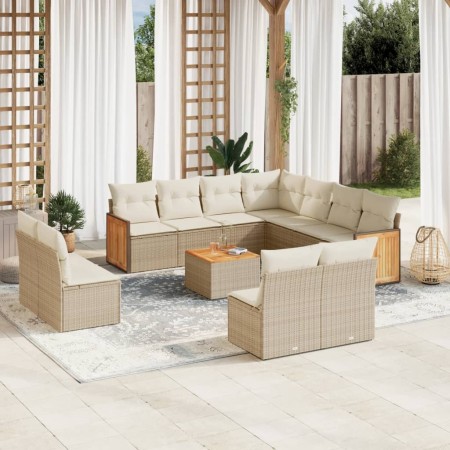 12-teiliges Gartensofa-Set und braune synthetische Rattankissen von , Gartensets - Ref: Foro24-3260175, Preis: 939,19 €, Raba...