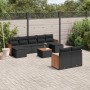 Garden sofa set 10 pieces with black synthetic rattan cushions by , Garden sets - Ref: Foro24-3260487, Price: 631,32 €, Disco...