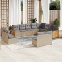 12-teiliges Gartensofa-Set und braune synthetische Rattankissen von , Gartensets - Ref: Foro24-3260554, Preis: 824,23 €, Raba...