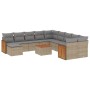 12-teiliges Gartensofa-Set und braune synthetische Rattankissen von , Gartensets - Ref: Foro24-3260659, Preis: 846,55 €, Raba...