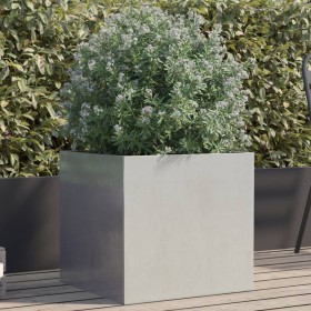 Stainless steel silver planter 49x47x46 cm by , Pots and planters - Ref: Foro24-841567, Price: 58,41 €, Discount: %