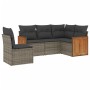 Set Gartensofas mit Kissen 5 Stück synthetisches Rattangrau von , Gartensets - Ref: Foro24-3260058, Preis: 379,44 €, Rabatt: %