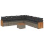 Set mit 10 Gartensofas mit Kissen synthetisches Rattangrau von , Gartensets - Ref: Foro24-3260149, Preis: 635,03 €, Rabatt: %