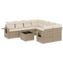 Set de sofás de jardín 9 pzas con cojines ratán sintético beige de , Conjuntos de jardín - Ref: Foro24-3252295, Precio: 797,9...