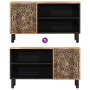 Solid mango wood TV stand 80x31x46 cm by , TV Furniture - Ref: Foro24-358227, Price: 101,69 €, Discount: %