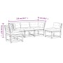 5-piece garden sofa set with pine wood and brown wax cushions. by , Garden sets - Ref: Foro24-3216977, Price: 573,99 €, Disco...