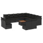 Garden furniture set, 14 pieces with black synthetic rattan cushions. by , Garden sets - Ref: Foro24-3223934, Price: 824,03 €...