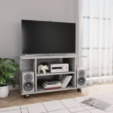 Mueble de TV con ruedas contrachapada gris hormigón 80x40x40 cm de vidaXL, Muebles TV - Ref: Foro24-800193, Precio: 50,99 €, ...