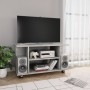 Mueble de TV con ruedas contrachapada gris hormigón 80x40x40 cm de vidaXL, Muebles TV - Ref: Foro24-800193, Precio: 50,99 €, ...