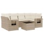 Set sofás de jardín 7 piezas y cojines ratán sintético beige de , Conjuntos de jardín - Ref: Foro24-3252255, Precio: 515,99 €...