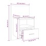 Mesitas de noche de pared 2 unidades blancas de vidaXL, Mesitas de noche - Ref: Foro24-811008, Precio: 93,99 €, Descuento: %