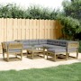 Garden furniture set 8 pieces and cushions made of impregnated pine wood by , Garden sets - Ref: Foro24-3216949, Price: 884,0...